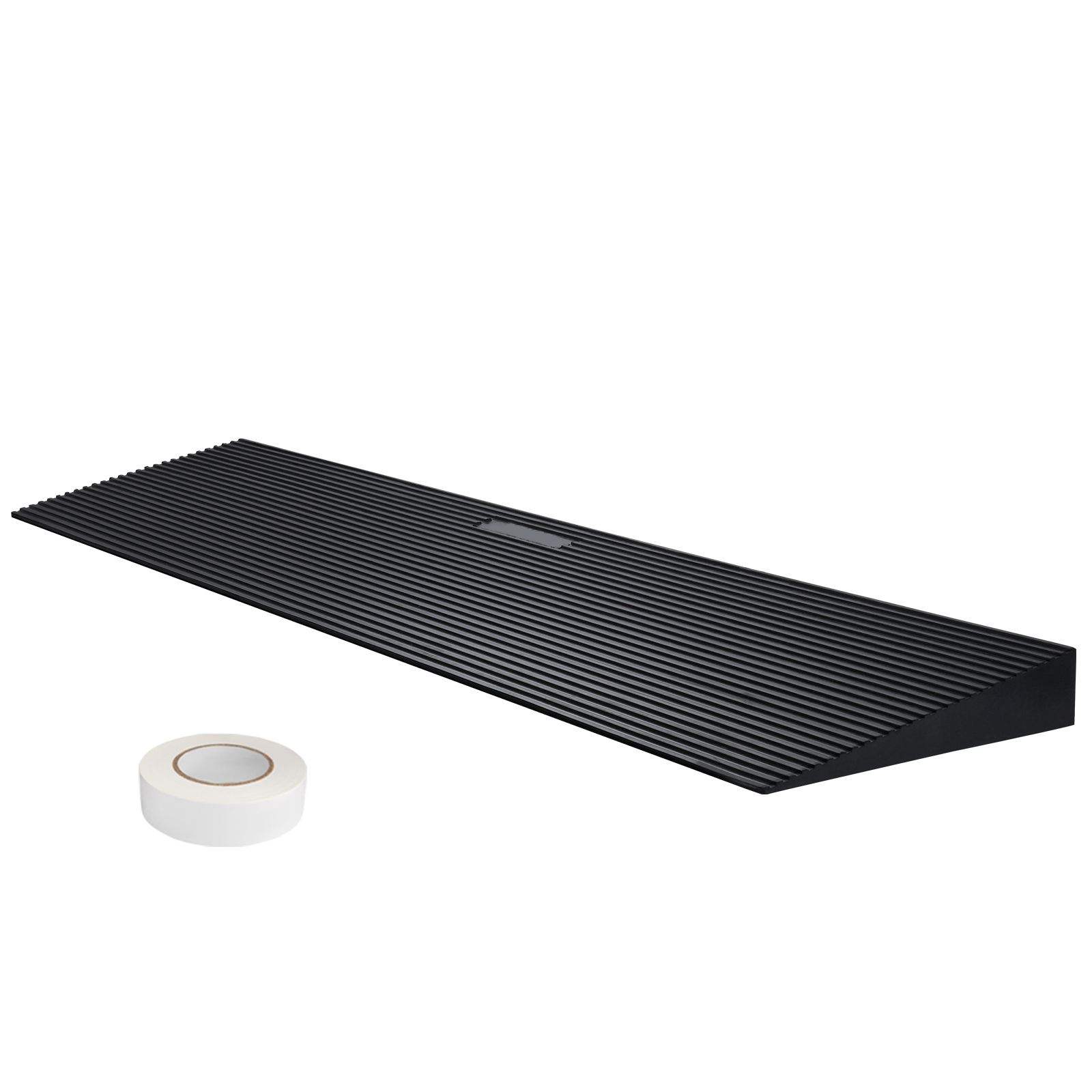 Uimoso 1.2"/1.6" Cuttable Threshold Ramp Rubber Solid Ramp 33069 lbs/15 T