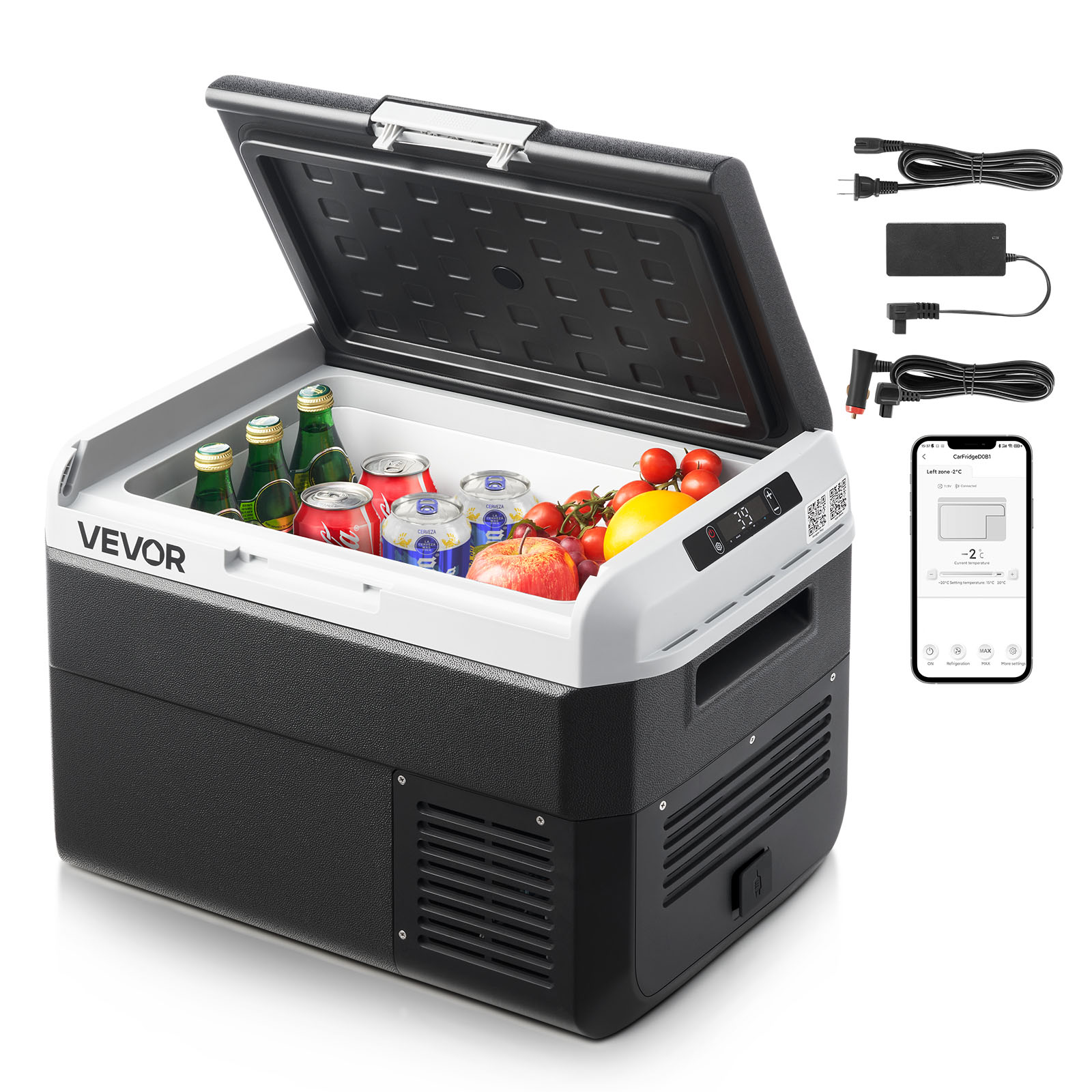 VEVOR Car Refrigerator 25/30/40/50L Portable Freezer Cooler Fridge for Camping